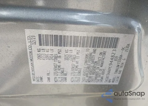 2023 Nissan Rogue S Fwd из США, поврежденный, VIN 5N1BT3AAXPC944823